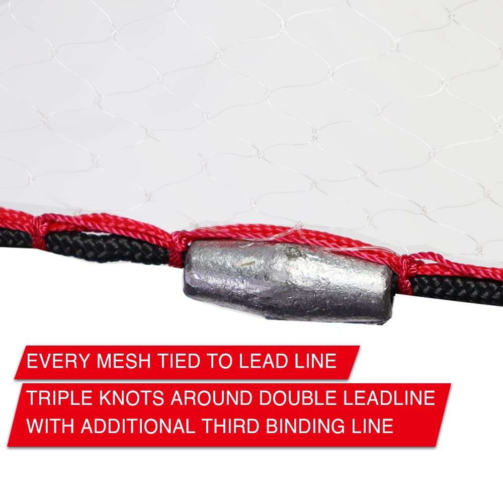 BasicGear cast net double lead line adds casting stability