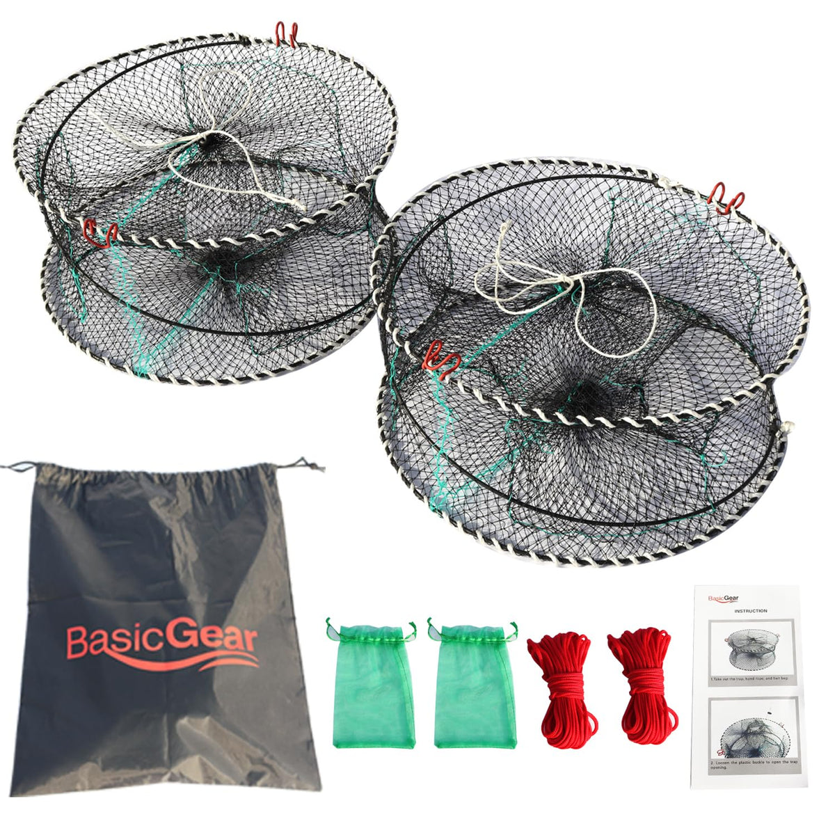 BasicGear crab trap open entrance 45x20cm (17.71x7.87in)