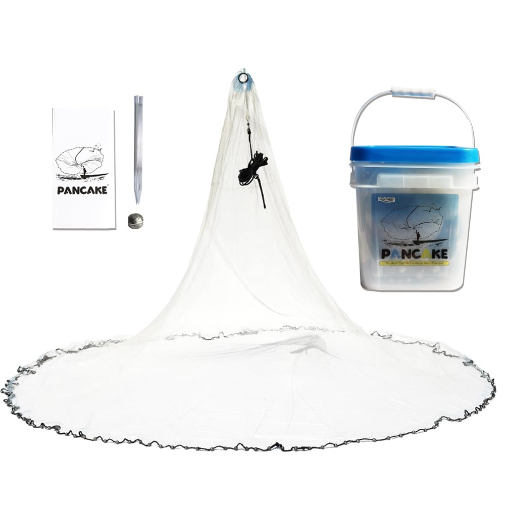 BasicGear Pancake Cast Net kit with storage box for easy maintenance and transport.