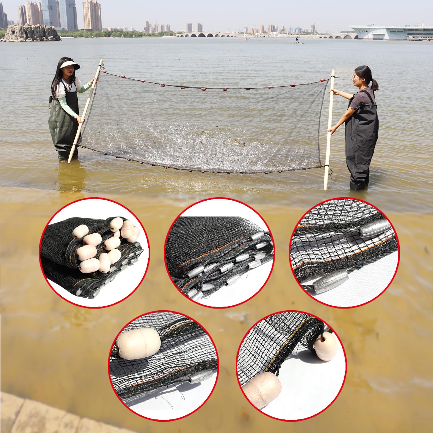 BasicGear Seine Net close-up weave highlights durable, professional-grade construction for long-lasting use.