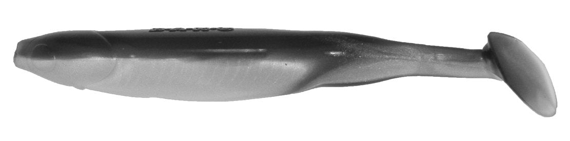 Bass Assassin Die Dapper-7 in black shad delivers lifelike action with bang fish attractant for saltwater fishing.