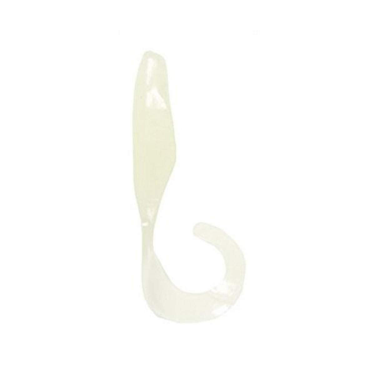 Bass Assassin saltwater curly shad 4-inch glow lure for crappie and panfish in low light.