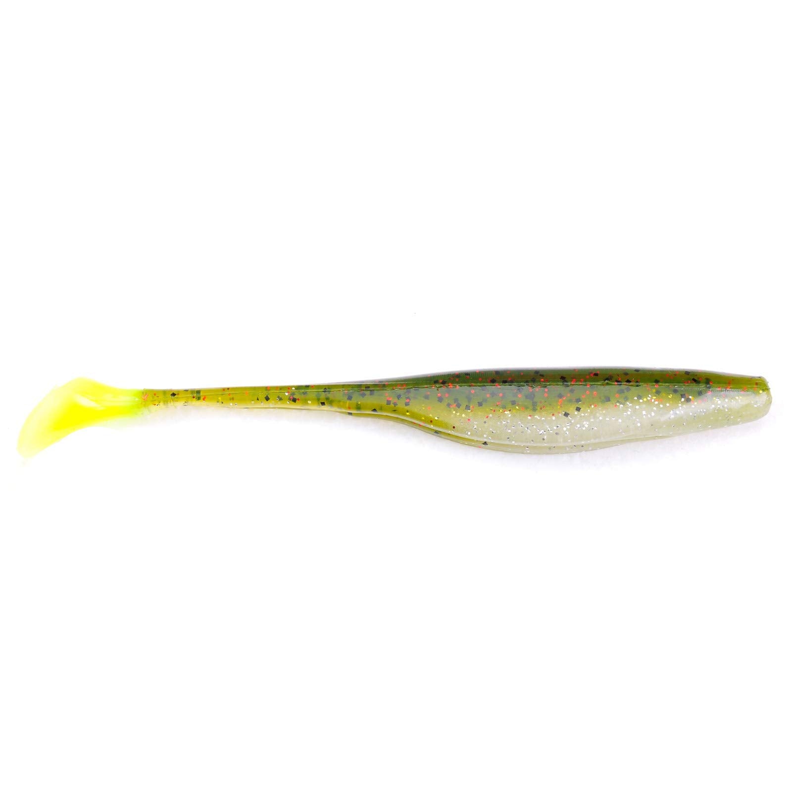 Bass Assassin Sea Shad Chicken on a Chain 5 soft plastic lure with paddle tail for versatile fishing.