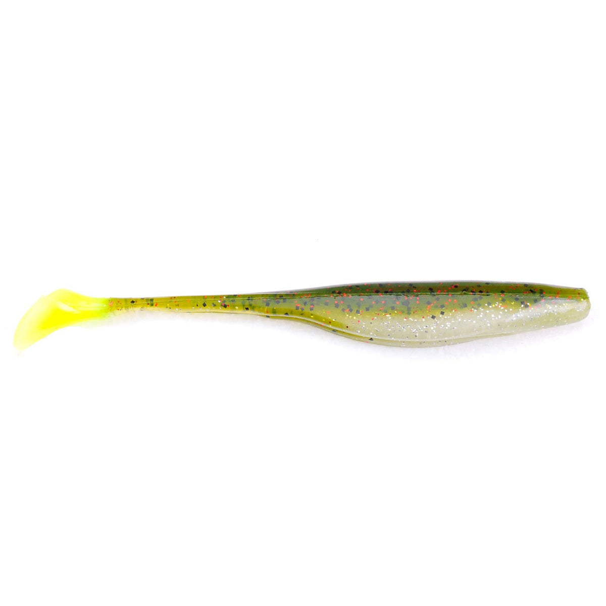 Bass Assassin Sea Shad Chicken on a Chain 5 soft plastic lure with paddle tail for versatile fishing.