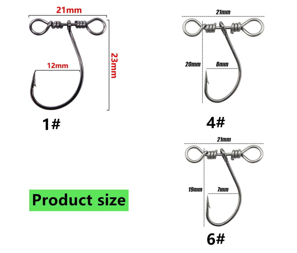 Drop shot hook inline rig size 4 – 20pcs