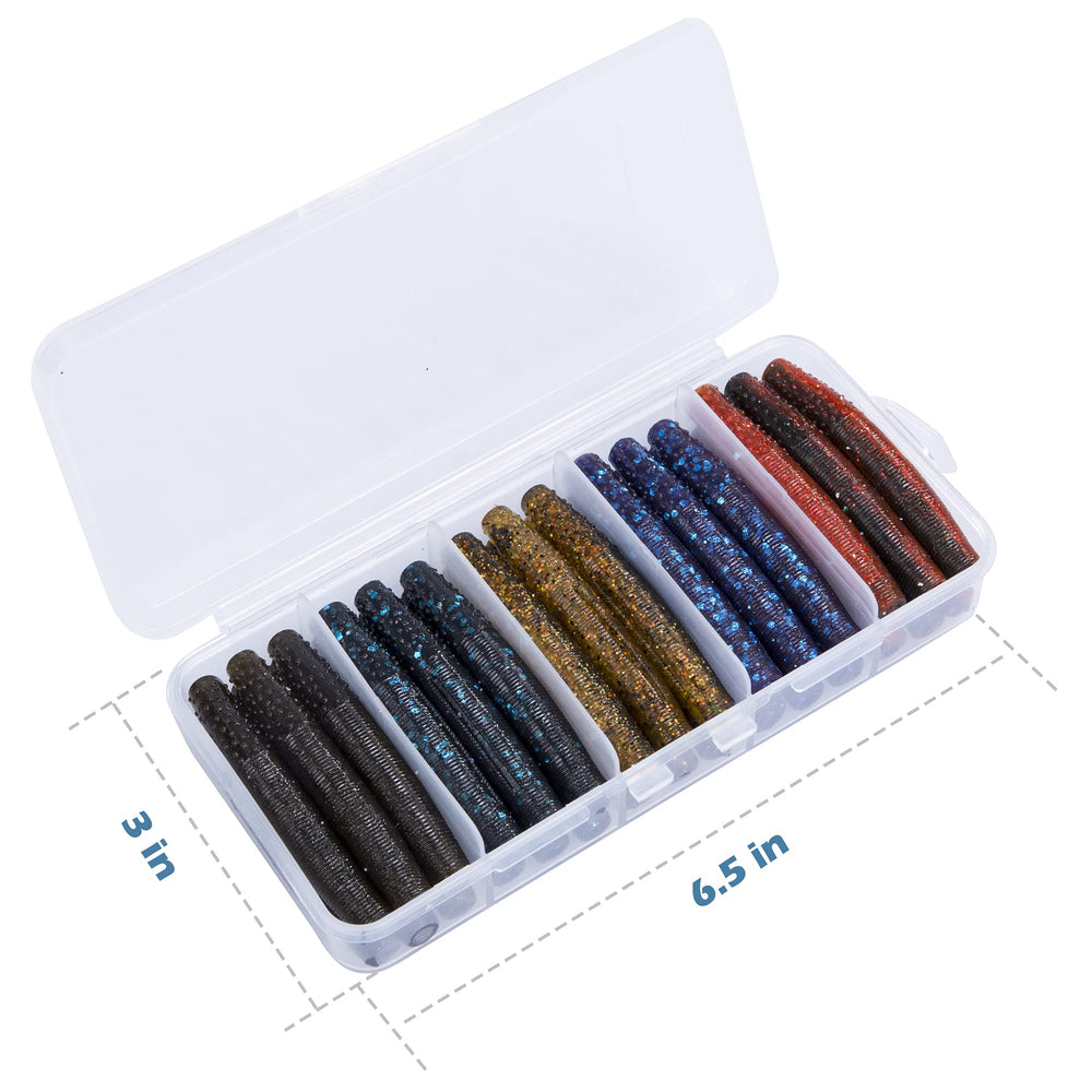 Bass fishing Ned Rig kit components