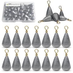 Bell sinker with brass swivel and rotating ring