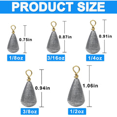 Drop-shaped sinker designed for fast sinking