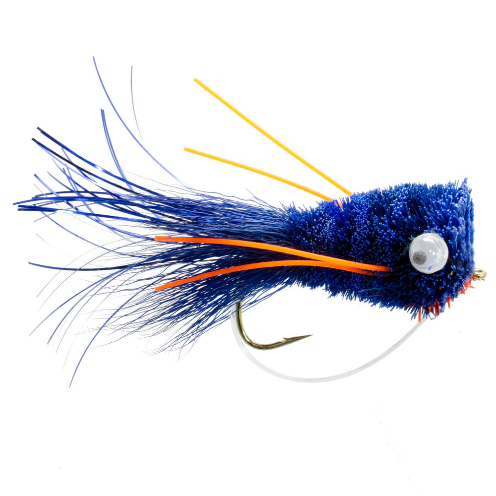 Collection showing variety of bass flies for smallmouth and largemouth