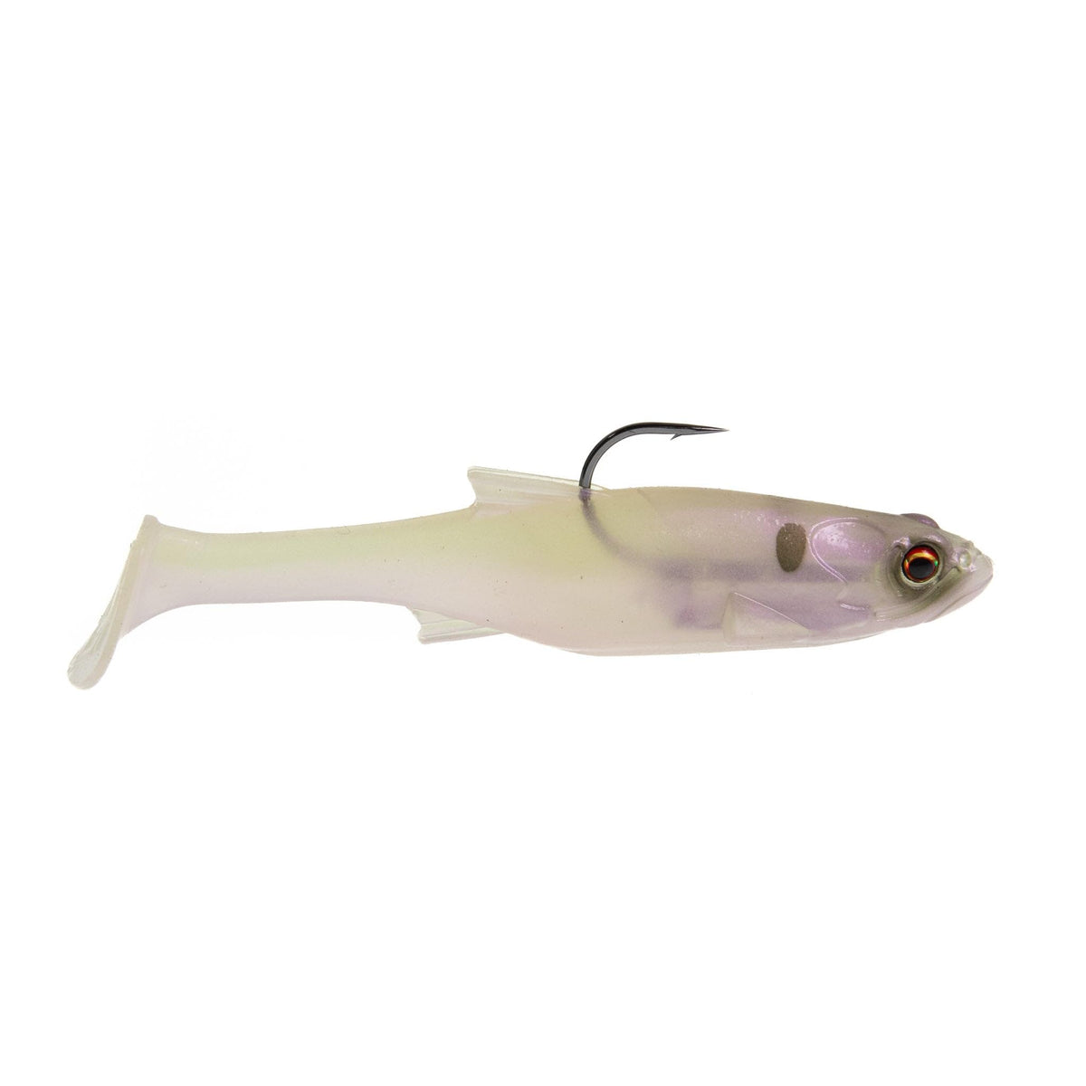 Bass Mafia 5in Loaded Daingerous Swimbait Shallow Runner in Violet Albino for realistic swimming action