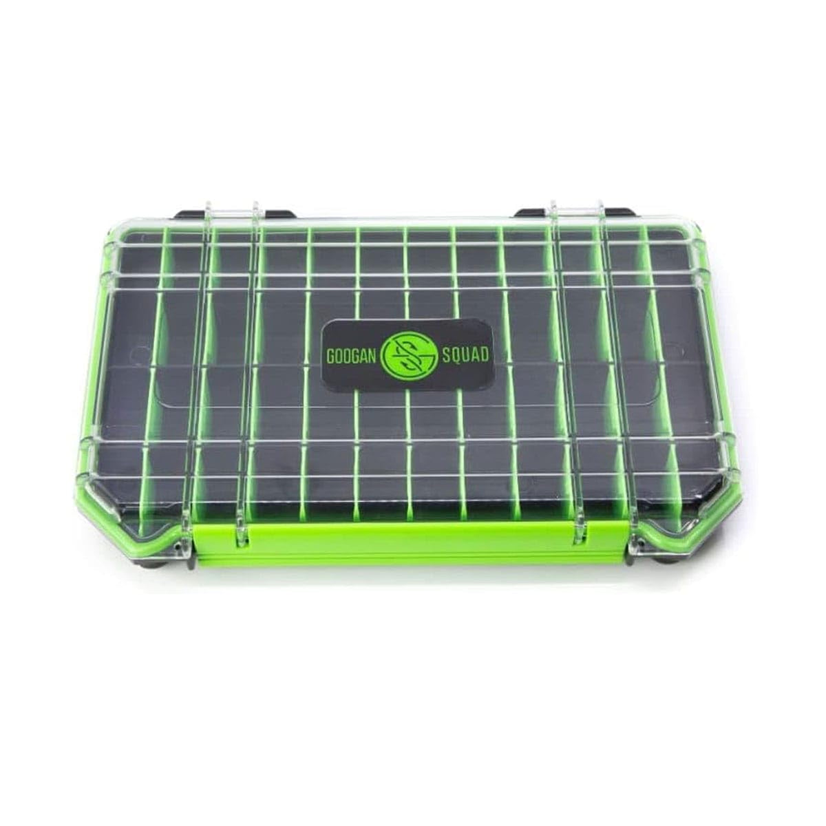 Bass Mafia Googan Squad Bait 3700 Coffin 2.0 with ClearView lid keeps contents protected and visible.