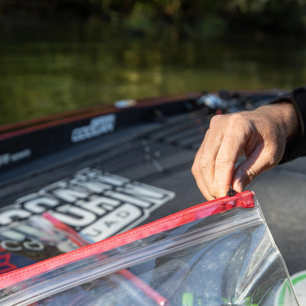 Bass Mafia Money Bag waterproof design; protects soft plastics and phones.