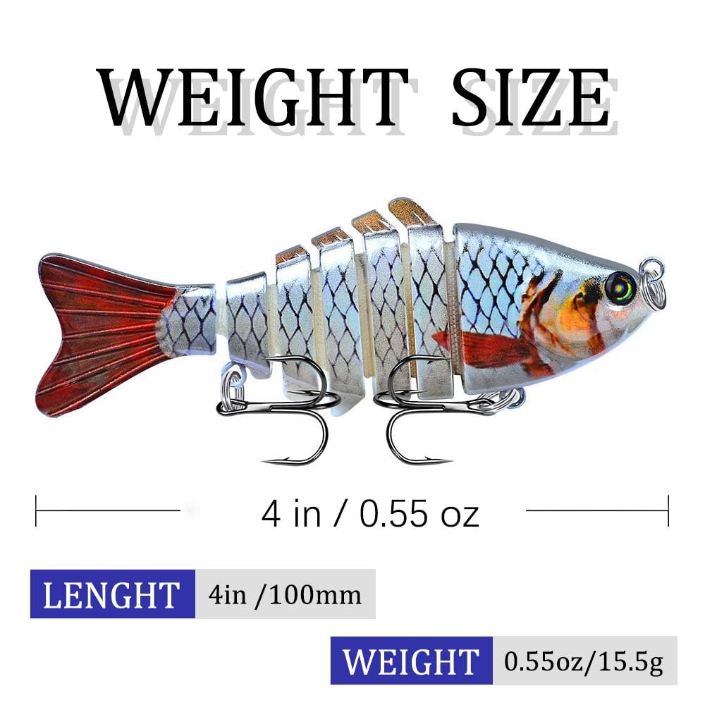 Bass, pike and trout lure highlighting 4-inch size