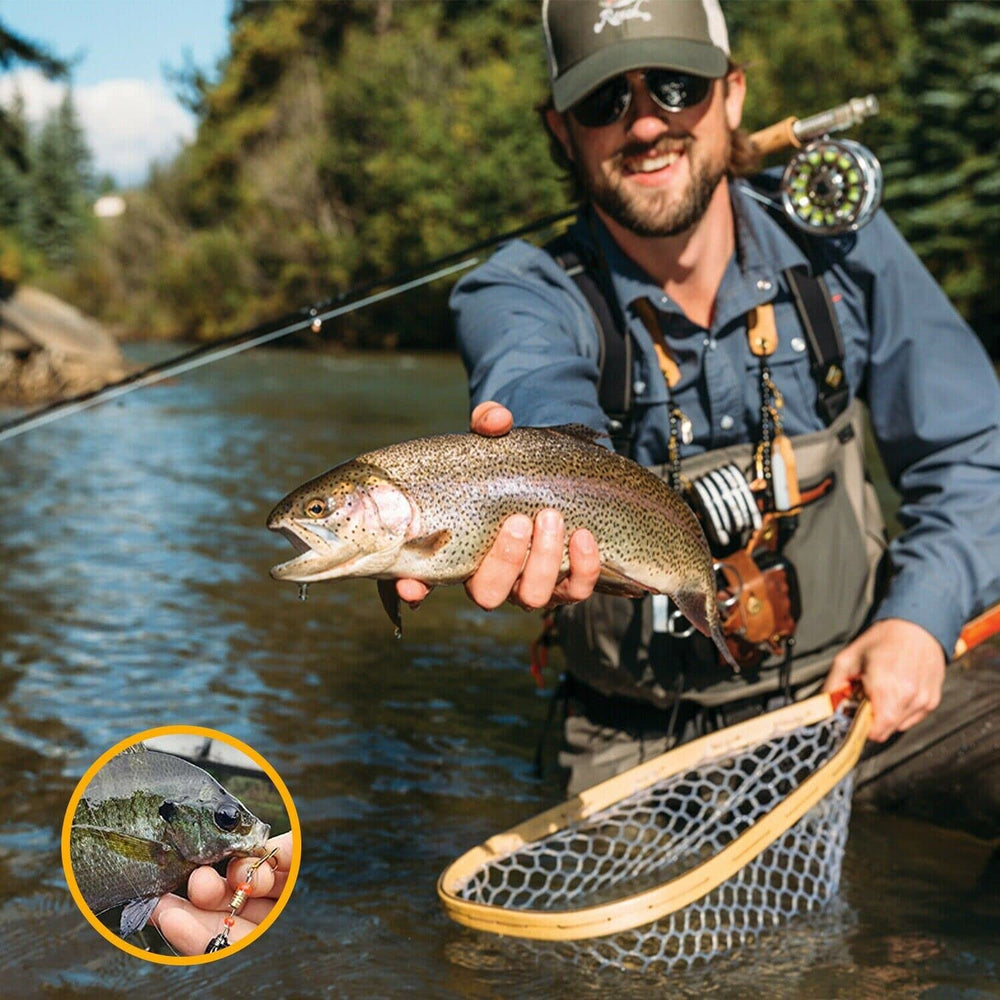 Bass, trout, salmon fishing lures set in multiple colors