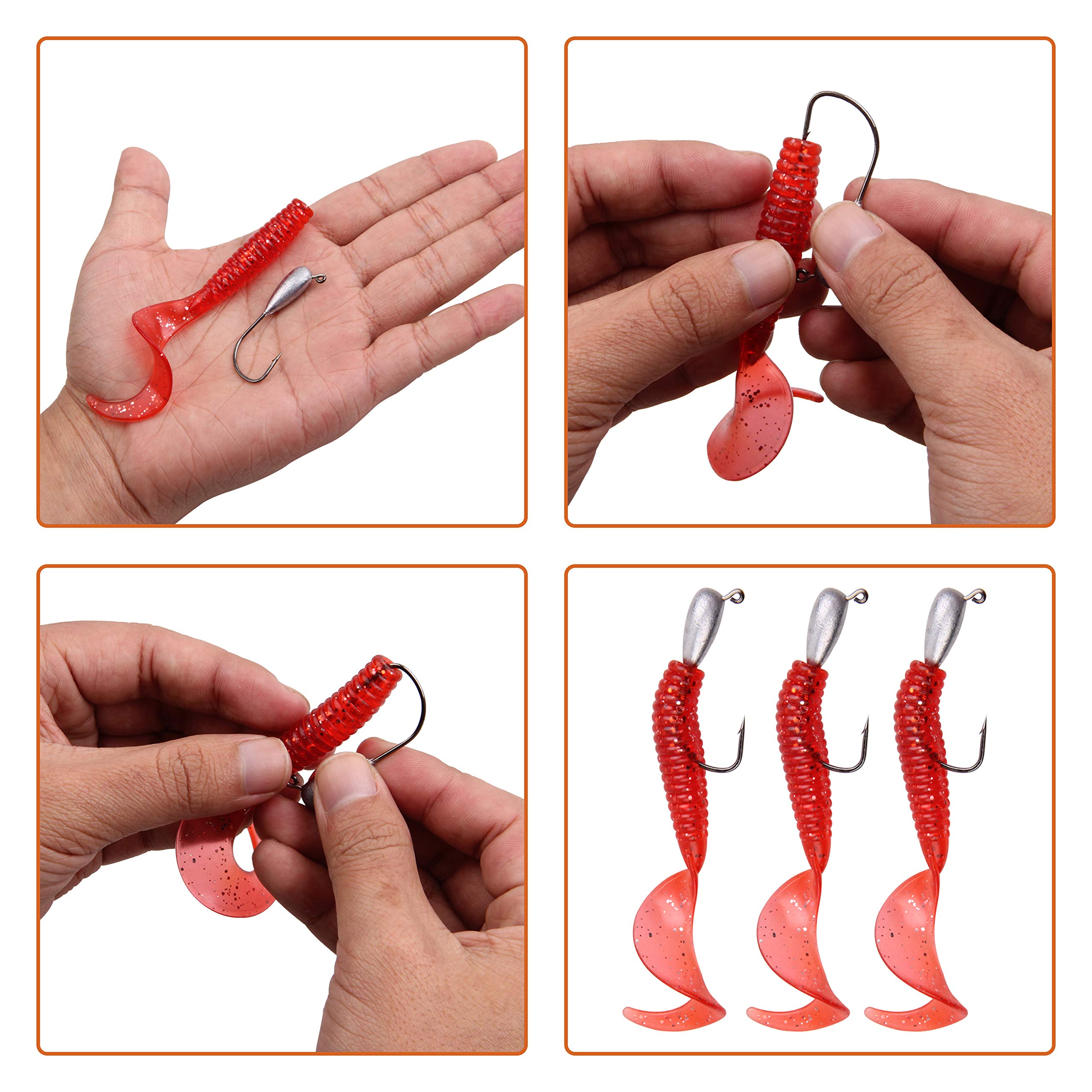 Bass fishing tube jig heads packaging