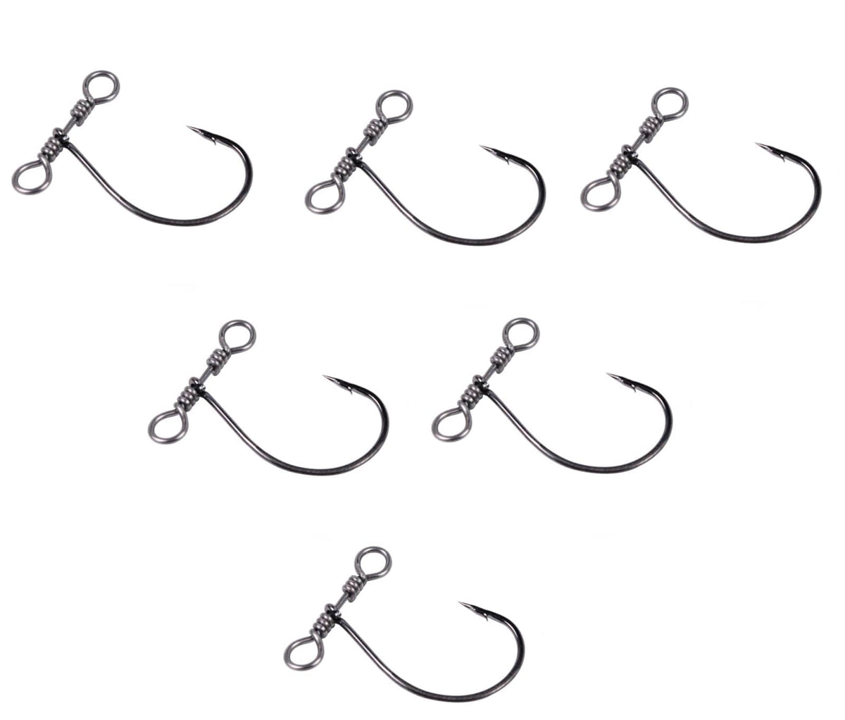 Bass fishing drop shot hook set, 20pcs, size 1 inline rig for perch