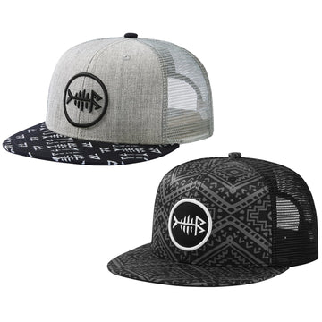 BassDASH 2Pack flat-brim cap front view with breathable mesh for all-day comfort