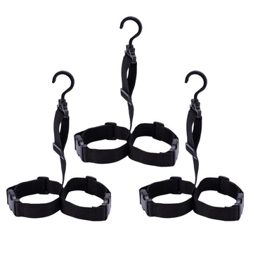 BASSDASH 3-pack fishing wader boot hangers laid out