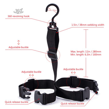 Vertical storage setup with multiple hangers for waders and boots