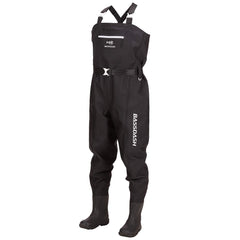 BASSDASH 3D boot-foot wader side view highlights rugged durability for demanding water access