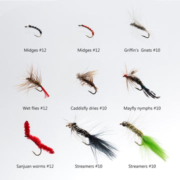 Midges, Griffins Gnats and Streamers patterns for versatile freshwater fishing
