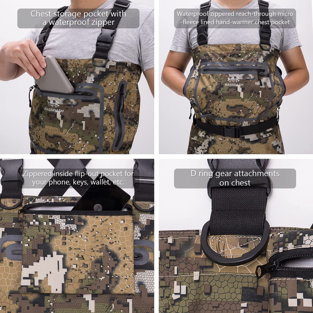 BASSDASH adjustable suspenders belt image emphasizes secure, comfortable fit.