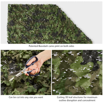 BASSDASH dual-sided camo print offers versatile field concealment.