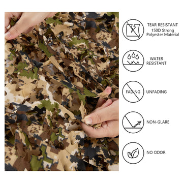 BASSDASH camo netting close-up shows 3D leaf structure for enhanced concealment.