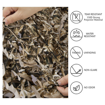 BASSDASH camo netting 3D leaf structure enhances field concealment.