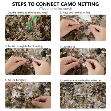 BASSDASH camo netting easy-cut join feature for customization