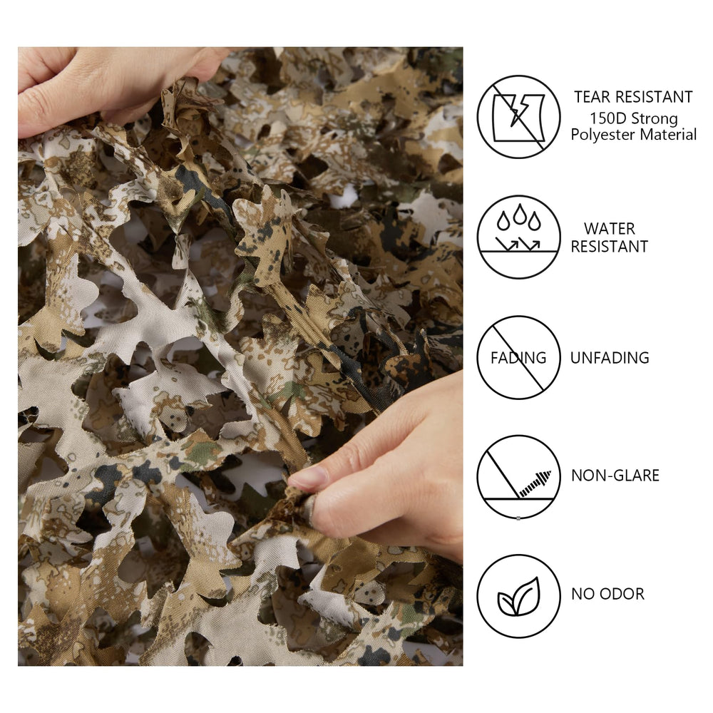 BASSDASH camo netting back mesh hanging demonstrates easy setup and stable concealment.