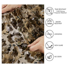 BASSDASH camo netting back mesh hanging demonstrates easy setup and stable concealment.
