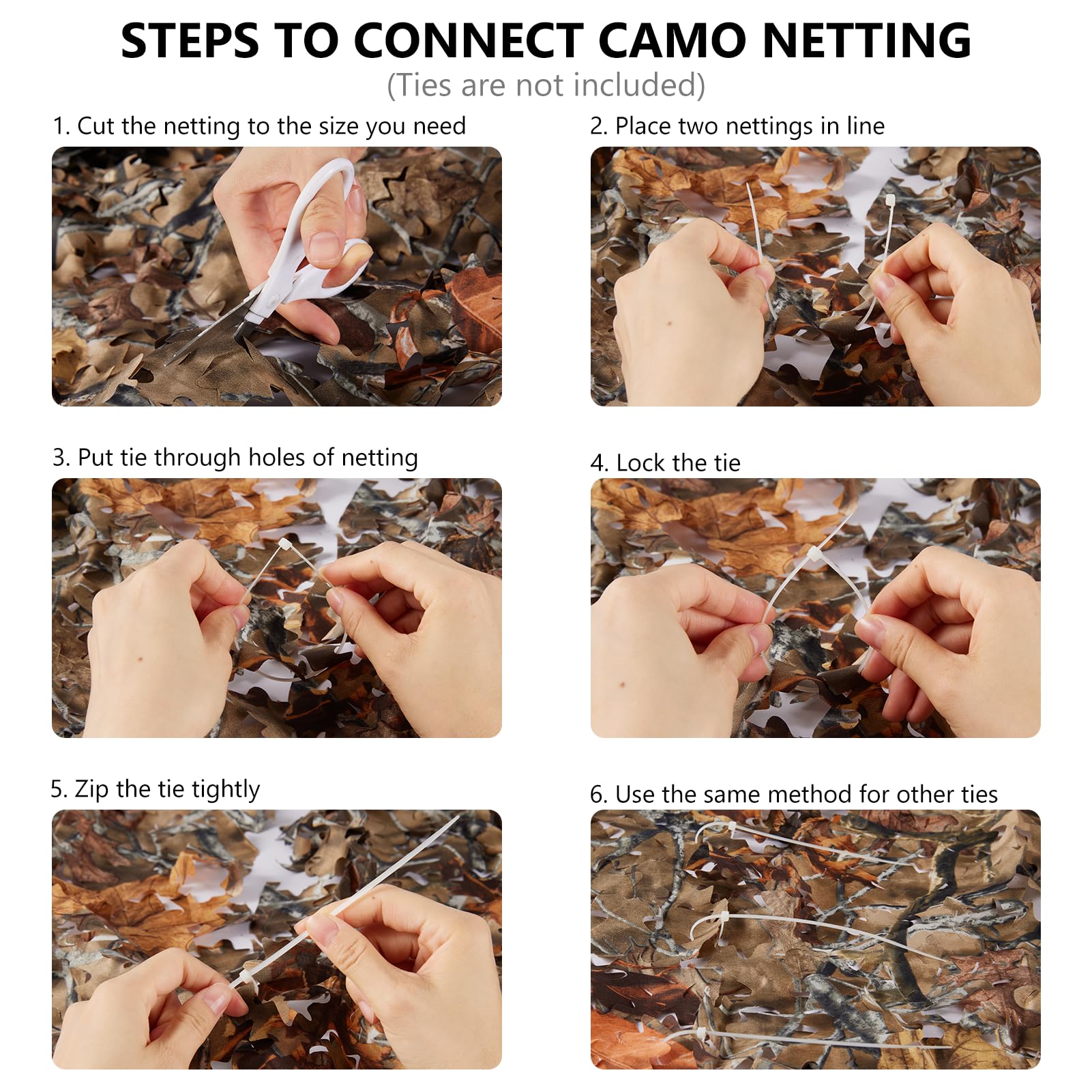 Bassdash camo netting double sided print for reliable concealment from multiple angles