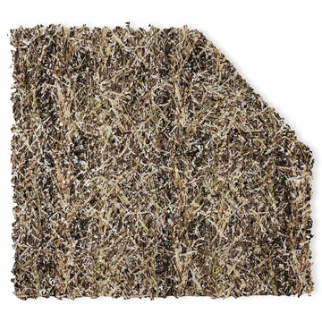 BASSDASH camo netting shows water-resistant fabric for hunting concealment.