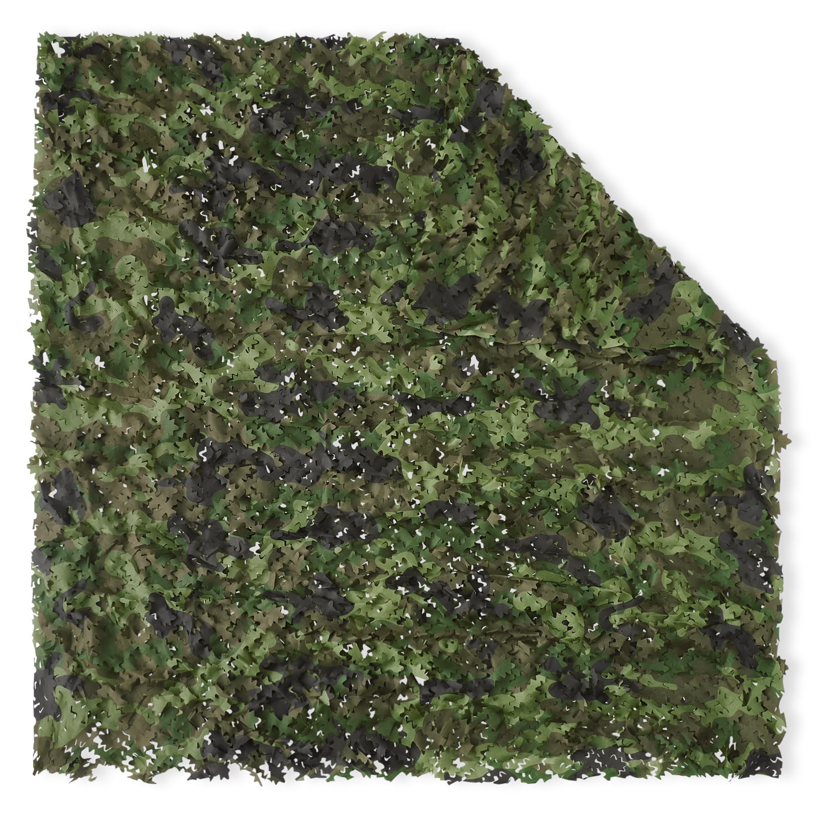 BASSDASH camo netting shows water-resistant hunting blind fabric for concealment.