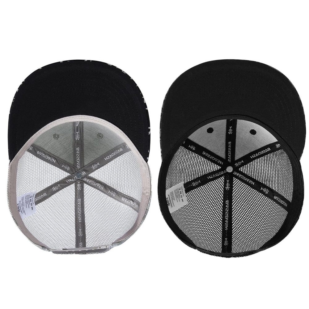 BassDASH cap mesh back closeup emphasizes cooling airflow