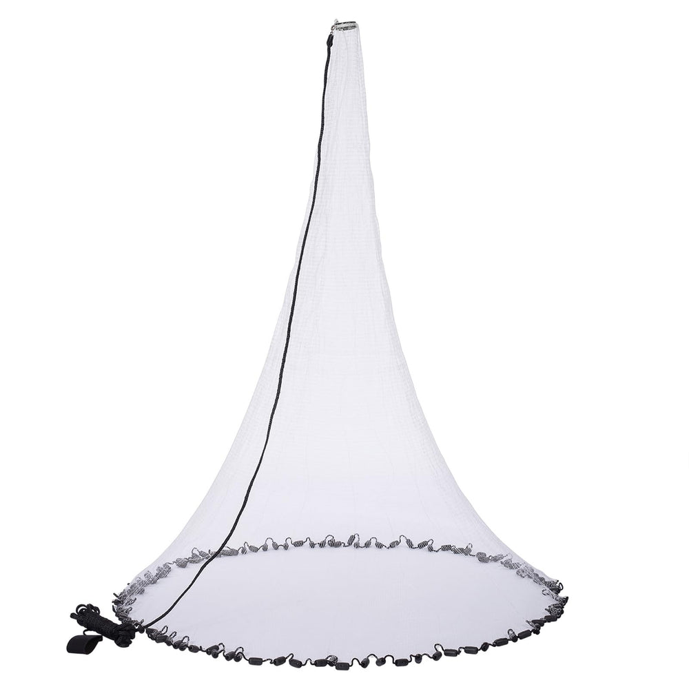 BASSDASH cast net 4ft radius ready to deploy for quick bait capture.