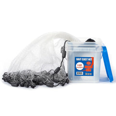 BASSDASH cast net 4ft radius with 3/8in mesh and 1 lb/ft weight