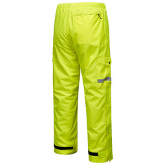 BASSDASH Complete men's rain pant pocket layout highlights secure storage.