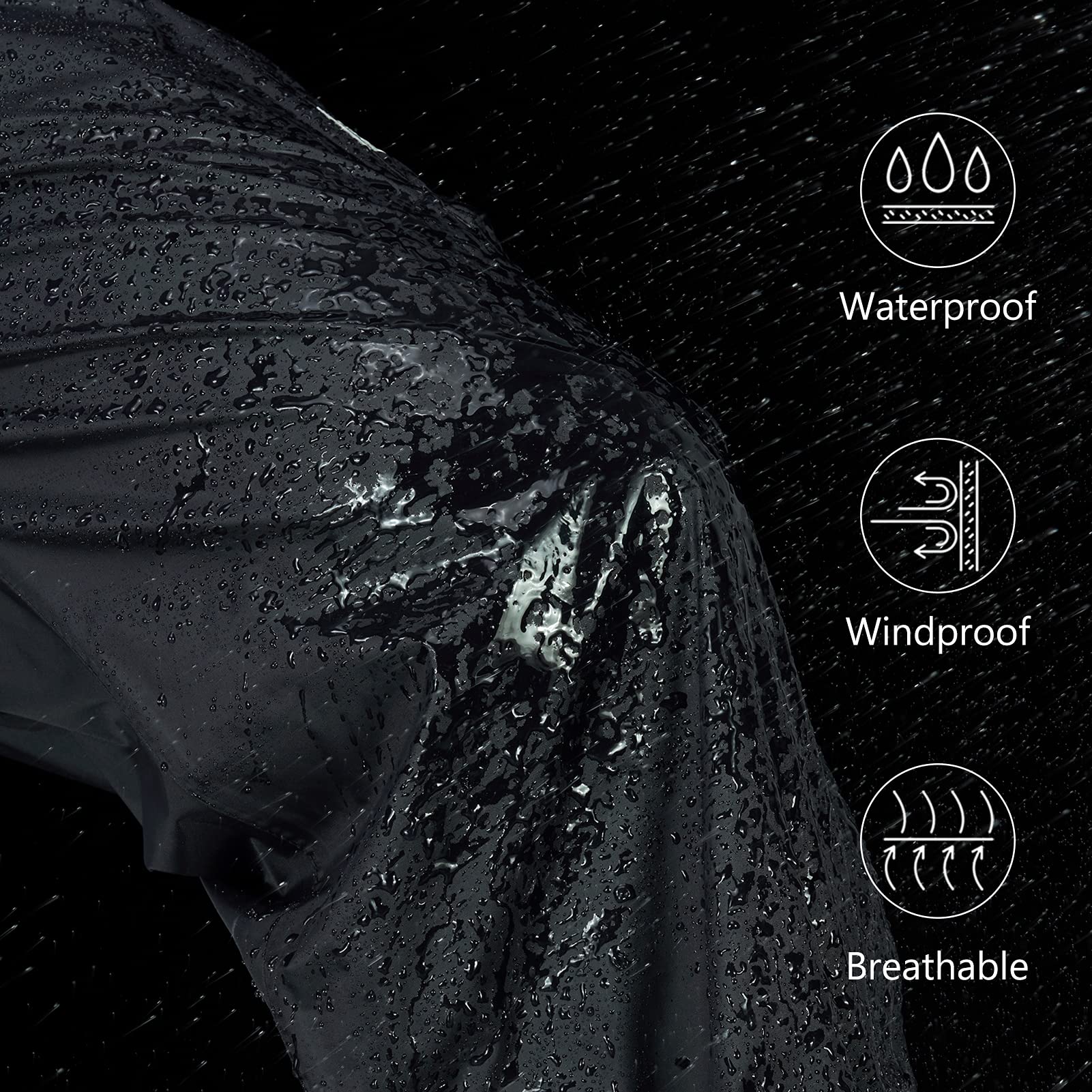 BASSDASH Complete men's waterproof rain pant adjustable hem demonstrates secure boot compatibility.