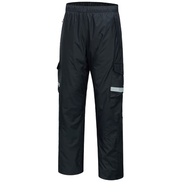 BassDASH Complete men's waterproof rain pant close-up zipper leg for easy on/off
