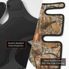 BASSDASH dog camo neoprene vest shows adjustable closures for secure fit