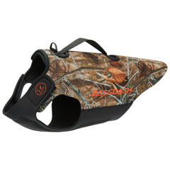 BASSDASH dog camo neoprene vest front close-up for water camouflage during hunting