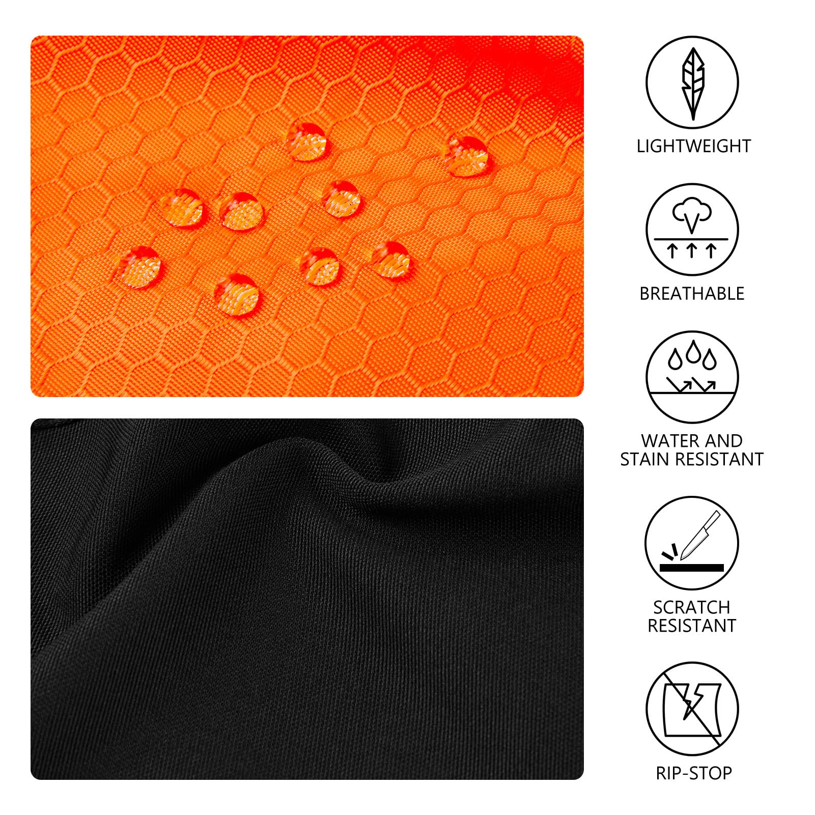 BASSDASH dog safety vest back view highlighting three-buckle adjustment