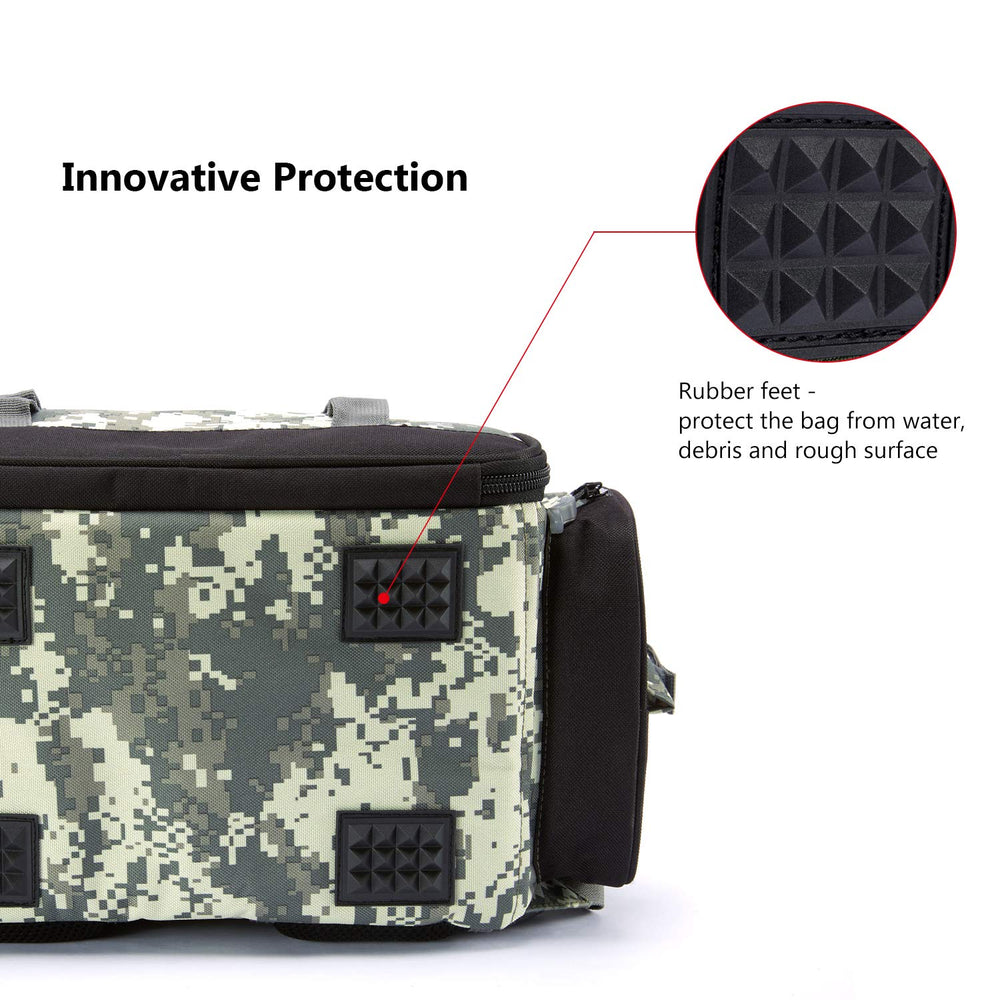 BASSDASH Fishing Tackle Backpack with Molle and daisy chain for extra attachments.