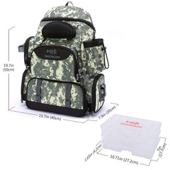 BASSDASH Fishing Tackle Backpack side view highlighting side pockets for extra gear.