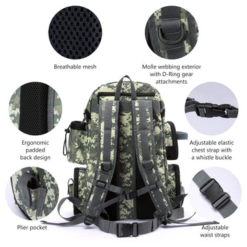 BASSDASH Fishing Tackle Backpack hard sunglasses compartment keeps lenses safe on rough days.