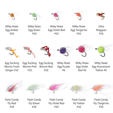 Wet flies and egg patterns from the BASSDASH assortment