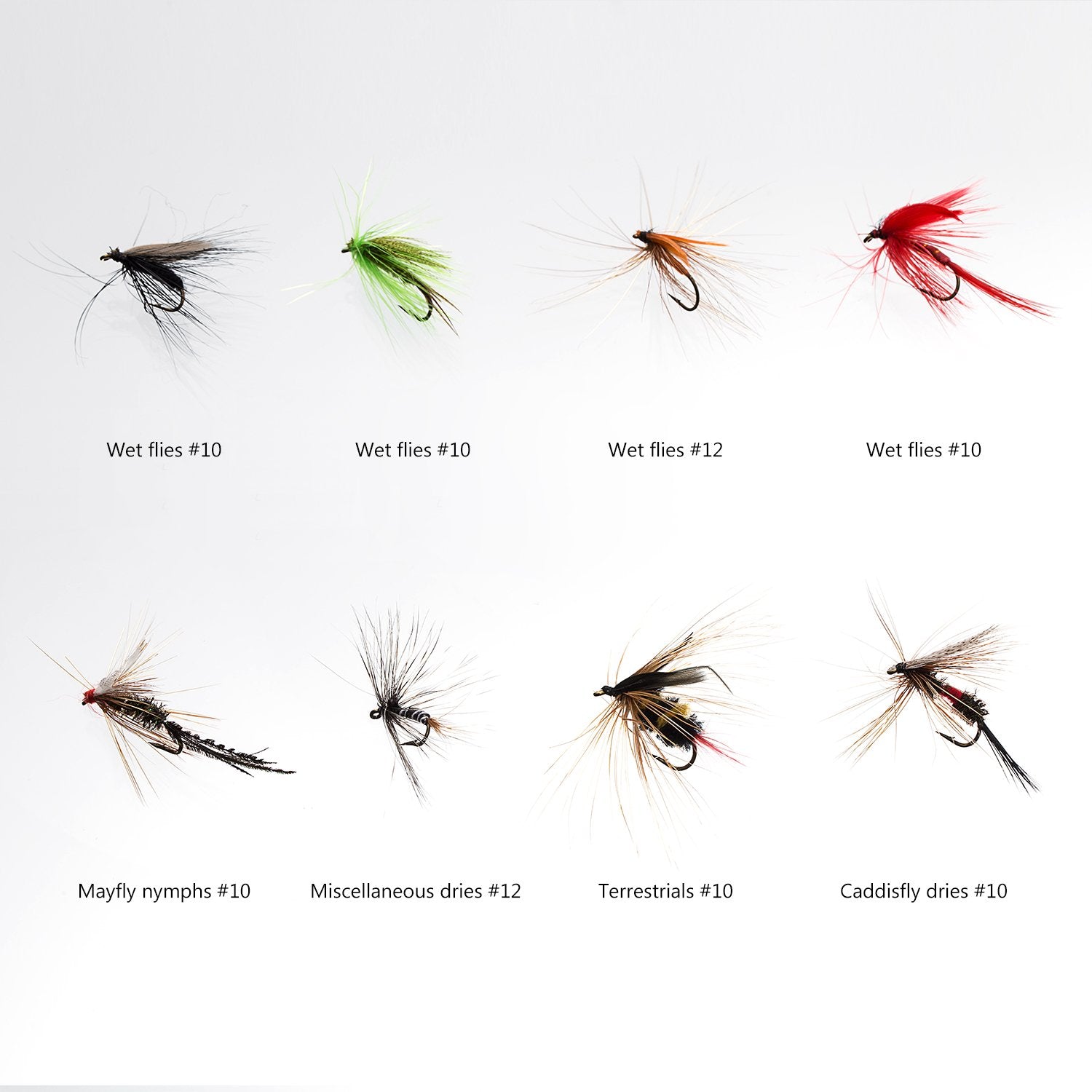 Leeches included in the BASSDASH flies kit