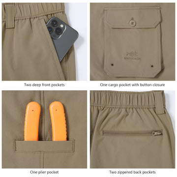 BASSDASH FP05M gusseted crotch and articulated knees enable full range of motion.